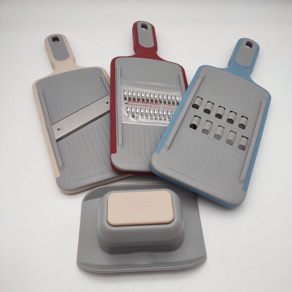 Kuhn Rikon Set of 3 Nesting Double Edge Slicer & Grater Set K92192 FARMHOUSE - Picture 4 of 9